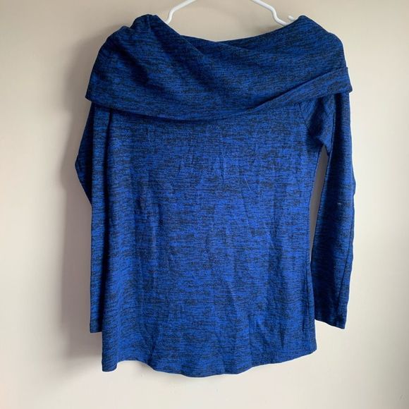 Soma Blue Melange Off Shoulder Tunic Top NWT - Picture 4 of 6
